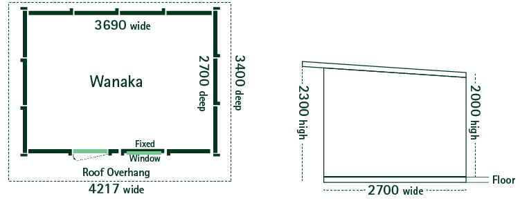 wanaka garden shed floor plan